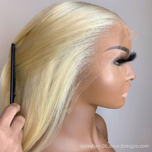Drop Shipping 13x4 Lace Frontal Wigs for Black Women 32 Inch 613 Blonde Transparent Lace Closure Short Bob Wig Pre-Plucked Wigs